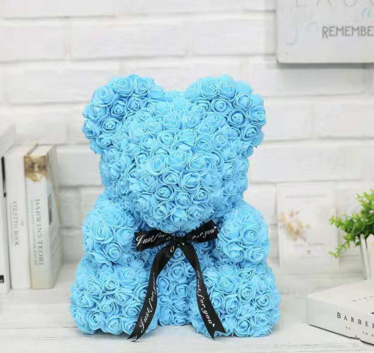 25cm Cute Flower Rose Bear Handmade Valentines Day 2020 Gift