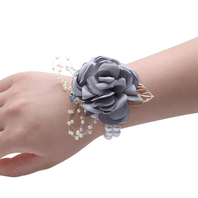 Wrist Flower Bride Bridesmaid Sister Group Wrist Flower Corsage Hand Gift Children Dance Hand