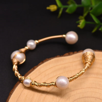 Natural Edison Baroque Pearl Boutique Stretch Bracelet