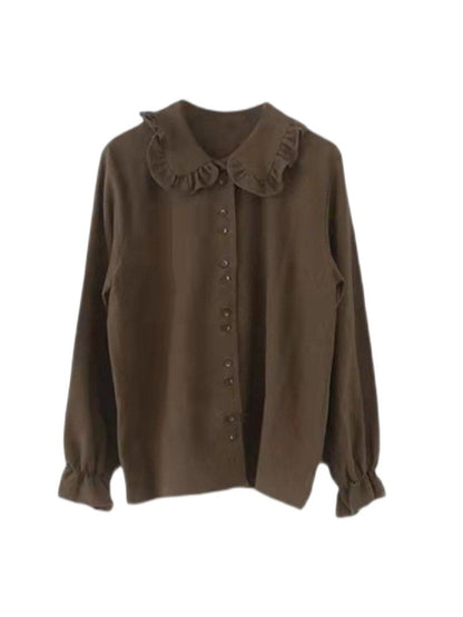 Western Style Youthful-looking Spring And Autumn Vintage Shirt