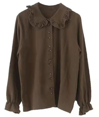 Western Style Youthful-looking Spring And Autumn Vintage Shirt