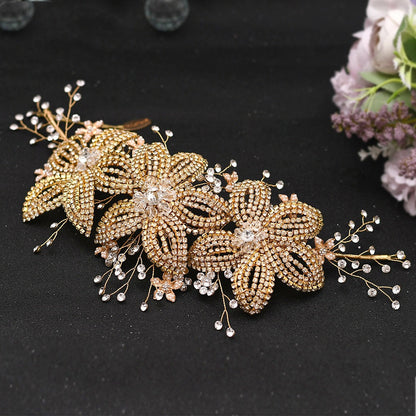 Flower Rhinestone Hair Accessories Bridal Wedding Hair Band