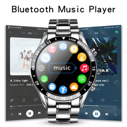 Touch Screen Steel Band Luxury Bluetooth Men Smart Watch