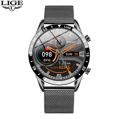 Touch Screen Steel Band Luxury Bluetooth Men Smart Watch