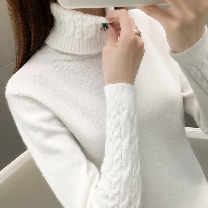 Turtleneck Winter Sweaters New 2023 Long Sleeves Thick Warm Female Sweater