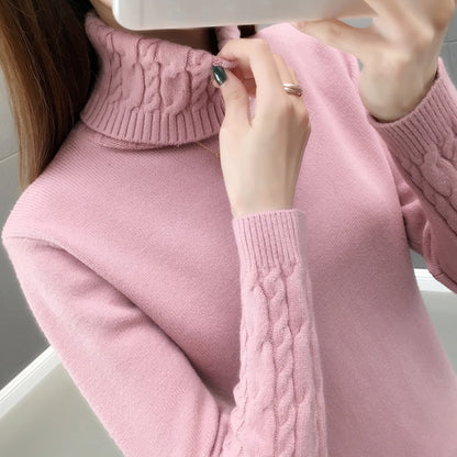 Turtleneck Winter Sweaters New 2023 Long Sleeves Thick Warm Female Sweater