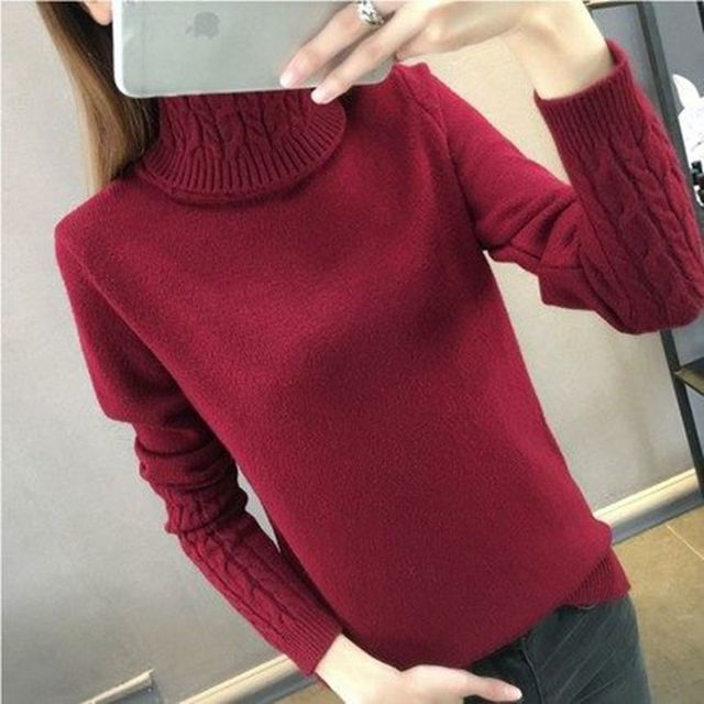 Turtleneck Winter Sweaters New 2023 Long Sleeves Thick Warm Female Sweater