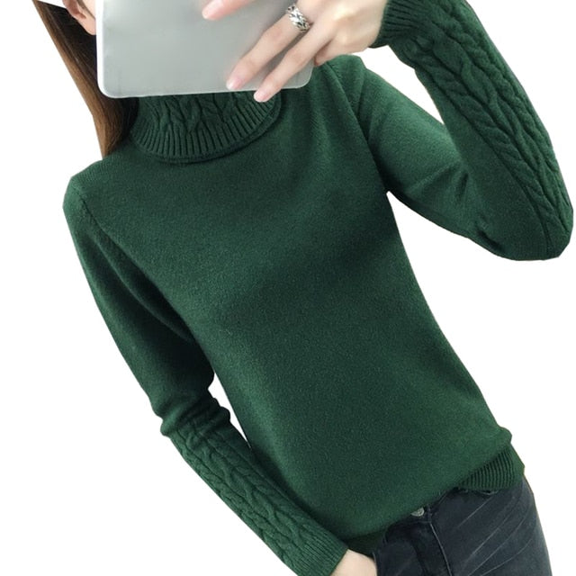 Turtleneck Winter Sweaters New 2023 Long Sleeves Thick Warm Female Sweater