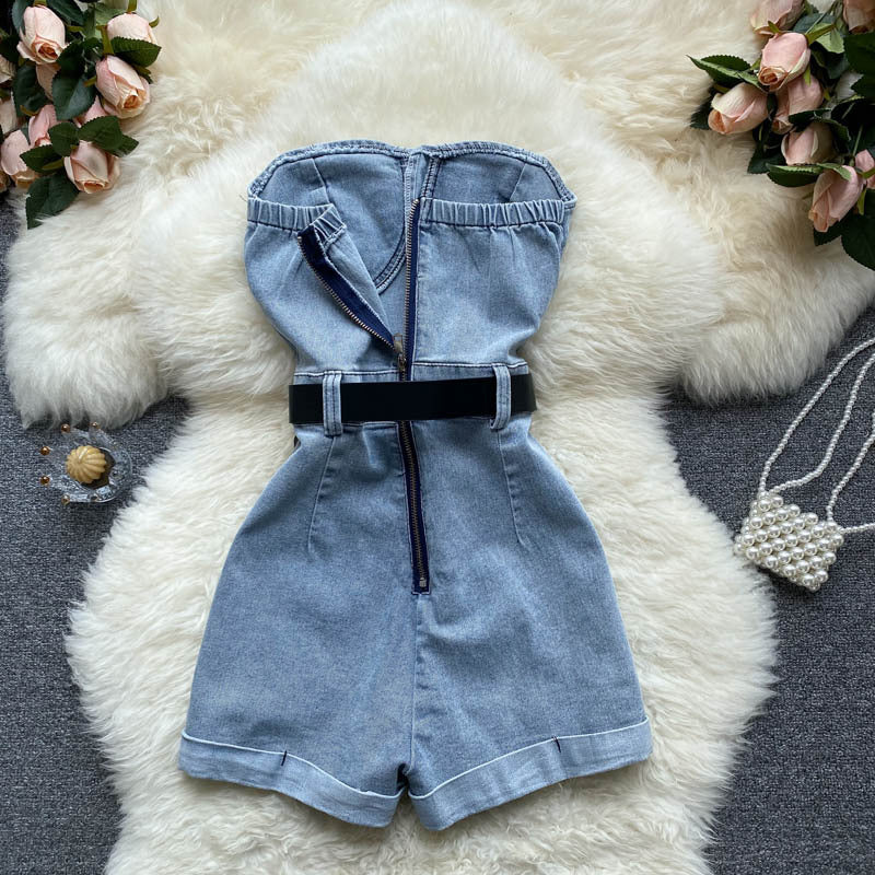 High Waist Slimming And Wide Leg Shorts Small Casual Jumpsuit