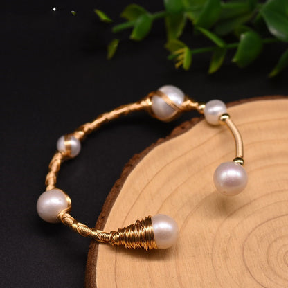 Natural Edison Baroque Pearl Boutique Stretch Bracelet