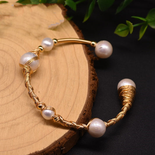 Natural Edison Baroque Pearl Boutique Stretch Bracelet