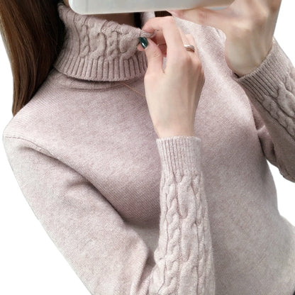 Turtleneck Winter Sweaters New 2023 Long Sleeves Thick Warm Female Sweater